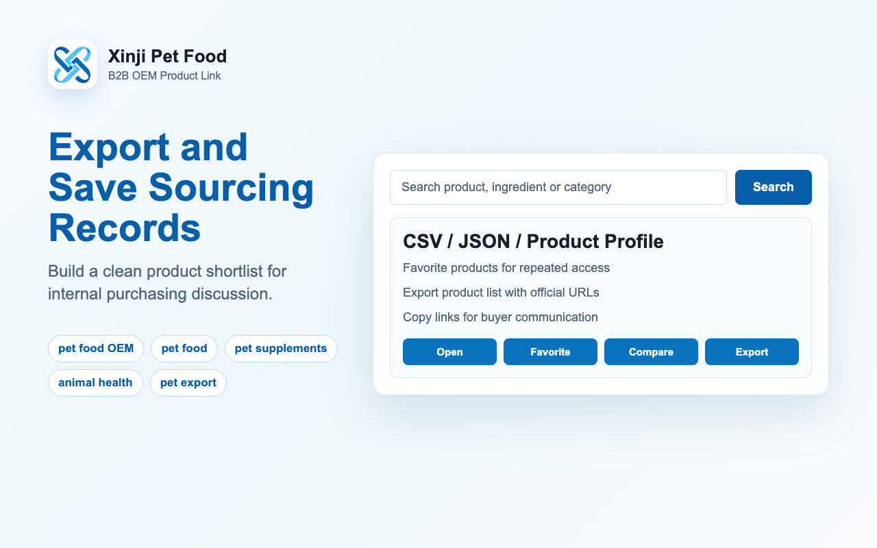 CSV and JSON export workflow